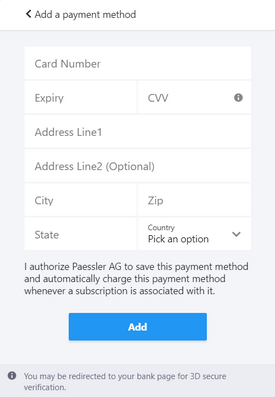 Add a Payment Method