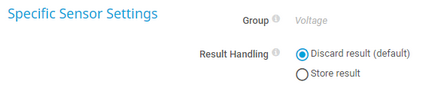 Specific Sensor Settings Specific Sensor Settings