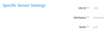 Specific Sensor Settings Specific Sensor Settings